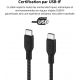 BELKIN Câble USB-C vers USB-C - 2m - charge rapide - CAB014BT2MBK