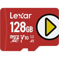 Carte microSD 128Go LEXAR - Class 10 jusqu'à 150Mb/s - LMSPLAY128G-BNNNG