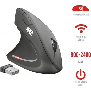 Souris sans fil ergonomique verticale We, pour gaucher