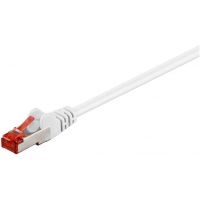 Cable réseau 2m ethernet RJ45 Cat6 S/FTP Gigabit, blanc - Goobay 95501