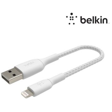 BELKIN, câble USB lighting, 15cm, blanc - CAA002bt0MWH