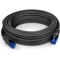Cable réseau 30m ethernet RJ45 UTP Cat 6, Noir