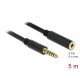 Delock Rallonge de câble stéréo Jack 4,4 mm, mâle à femelle, 5 mm, noir