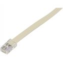 Cable réseau 15m ethernet RJ45 - plat - ivoire - 100Mb -925800