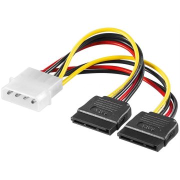 Y d'alimentation MOLEX SATA, 2 femelles, 13cm