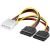 Y d'alimentation MOLEX SATA, 2 femelles, 13cm