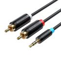 Câble mini jack vers 2 RCA mâle, longueur 8m - Vention BCLBK