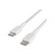 Belkin BOOST CHARGE - Câble USB - 24 pins USB-C (M) pour 24 pins USB-C (M) tressé - 1 m - blanc - CAB004BT1MWH