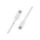 Belkin BOOST CHARGE - Câble USB - 24 pins USB-C (M) pour 24 pins USB-C (M) tressé - 1 m - blanc - CAB004BT1MWH