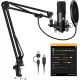 Microphone avec pied Maono A04E USB - Gamer Youtubeur