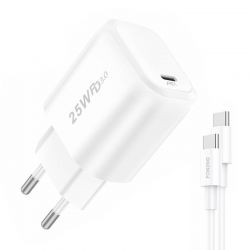 Chargeur USB-C 25W FONENG - 1x USB EU40 + câble USB C