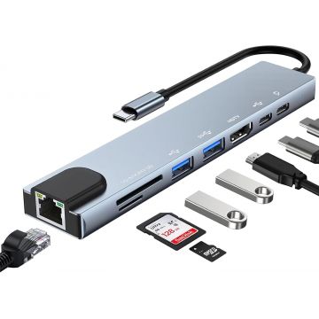 Hub USB-C 8 en 1