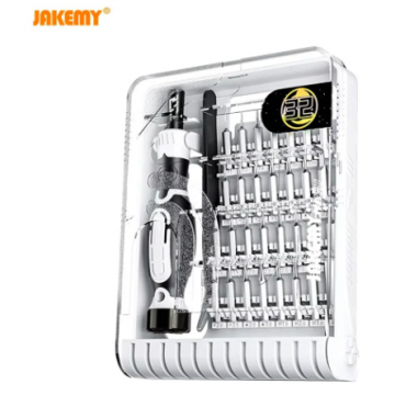 Coffret de tournevis de précision 32 embouts - JAMKEMY JM-8189B, blanc