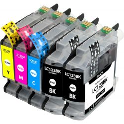 Pack de cartouches d'encre compatibles Brother LC123