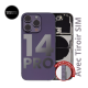 Chassis arrière avec petit composant pré installé pour iPhone 14 Pro - Version Internationale - Grade A - Violet