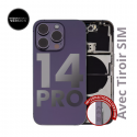 Chassis arrière avec petit composant pré installé pour iPhone 14 Pro - Version Internationale - Grade A - Violet