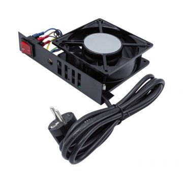 Ventilateur pour coffret - EKIVALAN Kit 1 ventilateur avec on/off fixation toit, cable 2 m, noir