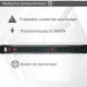 Multiprise Parasurtension 10 prises avec 2 Interrupteur câble 1,50m