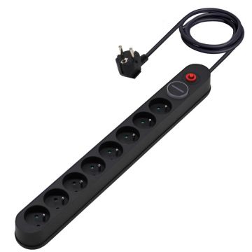 Multiprise Parasurtension 8 prises avec Interrupteur câble 1,50m - 52134