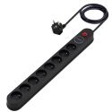 Multiprise Parasurtension 8 prises avec Interrupteur câble 1,50m - 52134