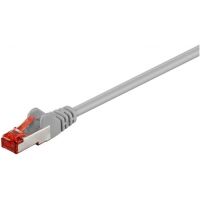 Cable réseau 2m ethernet RJ45 Cat6 S/FTP Gigabit, GRIS - Goobay 93570