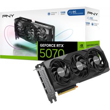 PNY GeForce RTX5070 DDR7 Overclocked Triple Fan - VCG507012TFXPB1-O