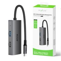 Hub USB-C RIXUS RXHU07 - USB-C / HDMI / USB3 / RJ45