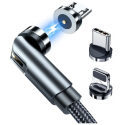 Câble USB magnétique Rixus RXU48 Magnetic 3EN1 - RXU48