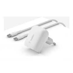 Chargeur BELKIN,20W, blanc, USB-C - avec câble - WCA006VF1MWH-B6