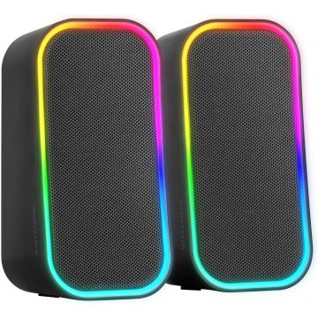 Enceintes bluetooth Mars Gaming MS-OM RGB - 20W - noire