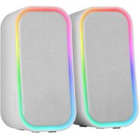 Enceintes bluetooth Mars Gaming MSOMW RGB - 20W - blanc