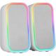 Enceintes bluetooth Mars Gaming MSOMW RGB - 20W - blanc