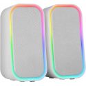 Enceintes bluetooth Mars Gaming MSOMW RGB - 20W - blanc
