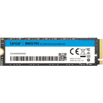 SSD 1To NVMe Lexar NM610 PRO - NVMe M.2 Type 2280 - LNM610P001T-RNNNG