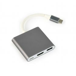 Adaptateur USB-C 3.0 CableXpert 02-SG vers HDMI, 1x USB-A ,1x USB-C