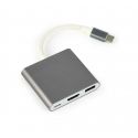 Adaptateur USB-C 3.0 CableXpert 02-SG vers HDMI, 1x USB-A ,1x USB-C