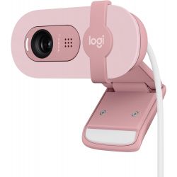 LOGITECH BRIO 100, 720p 1080p, 2MP photos, micro intégré - rose - 960-001623