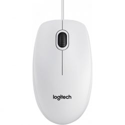 Souris Logitech B100, 3 boutons, blanche, USB - 910-003360