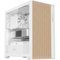 Moyenne tour iTek Woody - 2x USB3 + 1x USB-C, sans alimentation, ventilateur arrière 120mm - Blanc - ITGCAWO28W