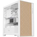 Moyenne tour iTek Woody - 2x USB3 + 1x USB-C, sans alimentation, ventilateur arrière 120mm - Blanc - ITGCAWO28W