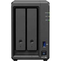 Serveur NAS Synology DS725+, pour 2 HDD SATA, Raid