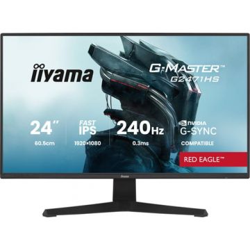 Moniteur 24" iiYama 240Hz G2471HS-B1 Led, Fast IPS 0.3ms, 2xHDMI-DP-HP