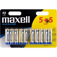 Piles LR06 AA, 1.5V, pack 10 - MAXELL 790253