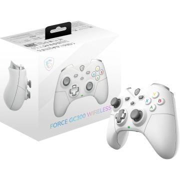 Gamepad MSI FORCE GC300 WIRELESS, blanche - S10-43G0230-EC4