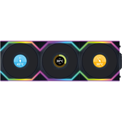 Kit de 3 ventilateurs Lian Li Uni Fan SL Wireless LCD RGB - noir - G99.12RSL1W3B.00