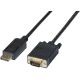 Câble Displayport vers VGA mâle, longueur 3m