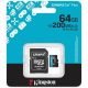 KINGSTON 64Go microSDXC Canvas Go Plus Gen4 200Mo/s A2 U3 V30 Card