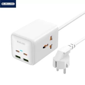 Chargeur 65W - 2x USB-A + 2x USB-C - JELLICO S1, blanc