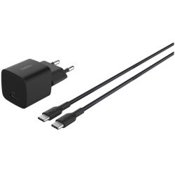 BELKIN Chargeur 25W PD, avec câble USB-C - Noir - WCA012KQ1MBK-B6