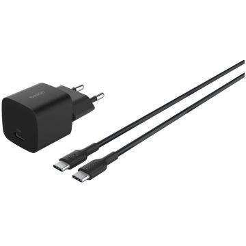 BELKIN Chargeur 25W PD, avec câble USB-C - WCA012KQ1MBK-B6